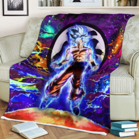 Plaid Goku Ultra Instinct Dragon Ball DBZ Couverture Plaid Polaire Plaid Canapé