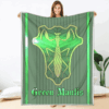 Plaid Green Mantis Magic Knights Black Clover Couverture Plaid Polaire Plaid Canapé