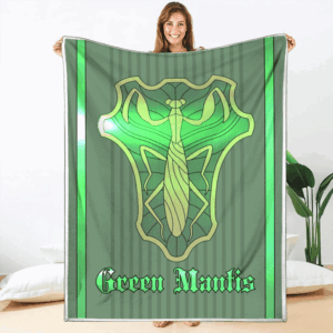 Plaid Green Mantis Magic Knights Black Clover Couverture Plaid Polaire Plaid Canapé