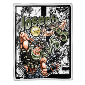 Plaid Joseph Joestar JJBA JoJo’s bizarre adventure Couverture Plaid Polaire Plaid Canapé
