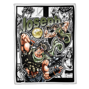 Plaid Joseph Joestar JJBA JoJo's bizarre adventure Couverture Plaid Polaire Plaid Canapé