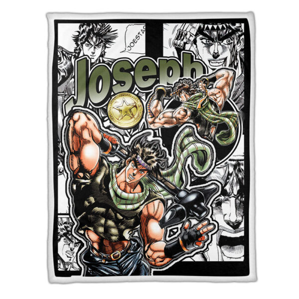 Plaid Joseph Joestar JJBA JoJo's bizarre adventure Couverture Plaid Polaire Plaid Canapé