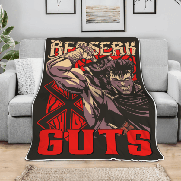 Plaid Guts Berserk Couverture Plaid Polaire Plaid Canapé – Image 3