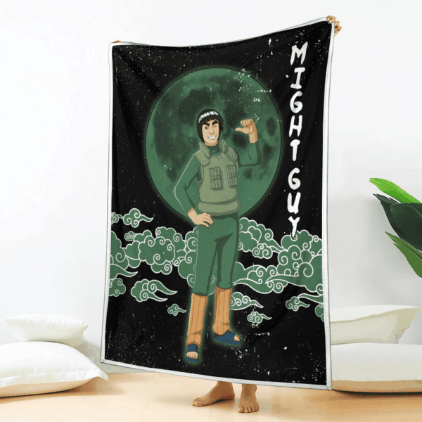 Plaid Might Guy Naruto 04 Couverture Plaid Polaire Plaid Canapé – Image 2