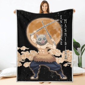 Plaid Inosuke Hashibira Demon Slayer Couverture Plaid Polaire Plaid Canapé