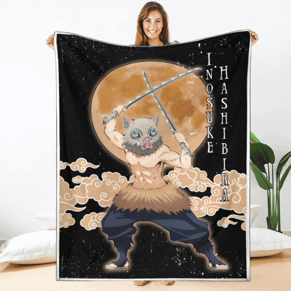 Plaid Inosuke Hashibira Demon Slayer Couverture Plaid Polaire Plaid Canapé