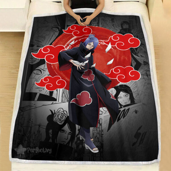 Plaid Konan Akatsuki Naruto Couverture Plaid Polaire Plaid Canapé – Image 3