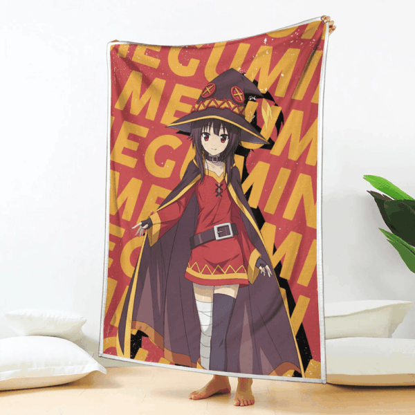 Plaid Megumin KonoSuba Couverture Plaid Polaire Plaid Canapé – Image 2