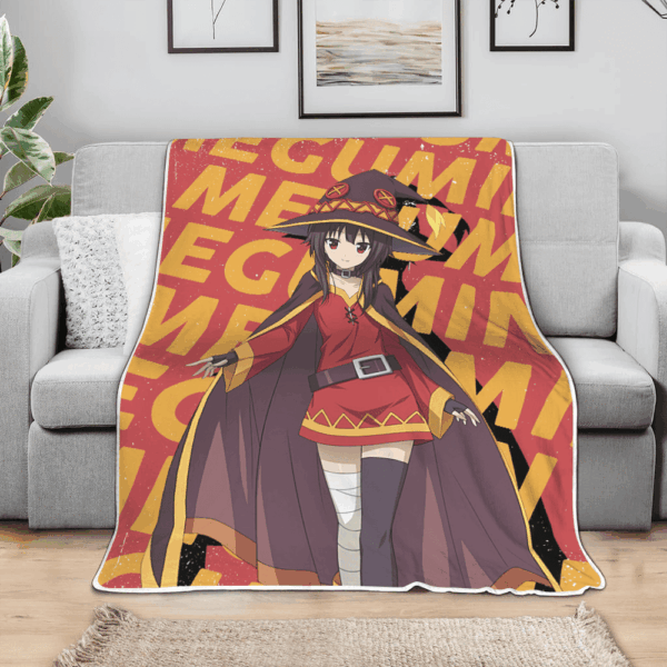 Plaid Megumin KonoSuba Couverture Plaid Polaire Plaid Canapé – Image 3