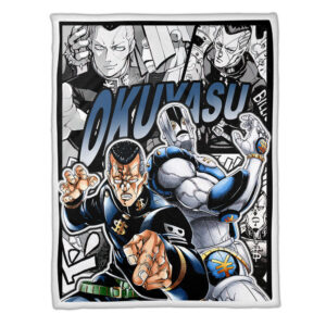 Plaid Okuyasu Nijimura JJBA JoJo's bizarre adventure Couverture Plaid Polaire Plaid Canapé