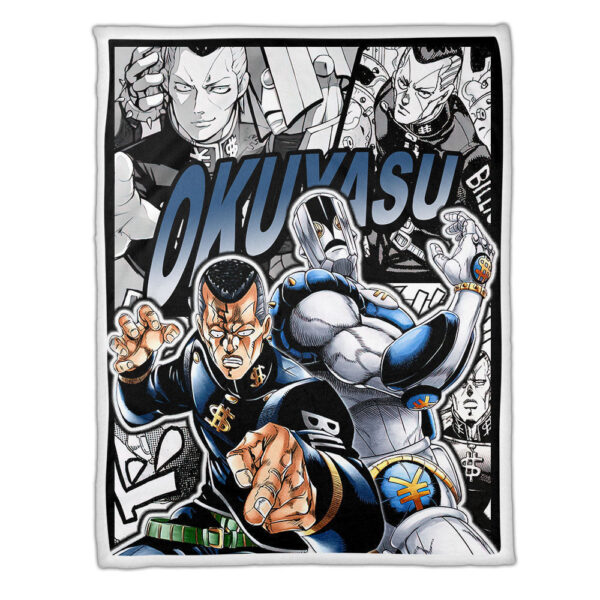 Plaid Okuyasu Nijimura JJBA JoJo's bizarre adventure Couverture Plaid Polaire Plaid Canapé