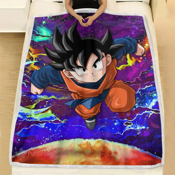 Plaid Goten Dragon Ball DBZ 01 Couverture Plaid Polaire Plaid Canapé – Image 3