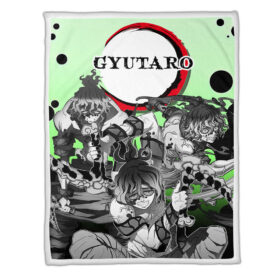 Plaid Gyutaro Demon Slayer Couverture Plaid Polaire Plaid Canapé