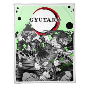 Plaid Gyutaro Demon Slayer Couverture Plaid Polaire Plaid Canapé