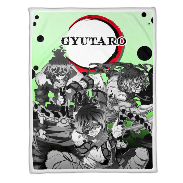 Plaid Gyutaro Demon Slayer Couverture Plaid Polaire Plaid Canapé