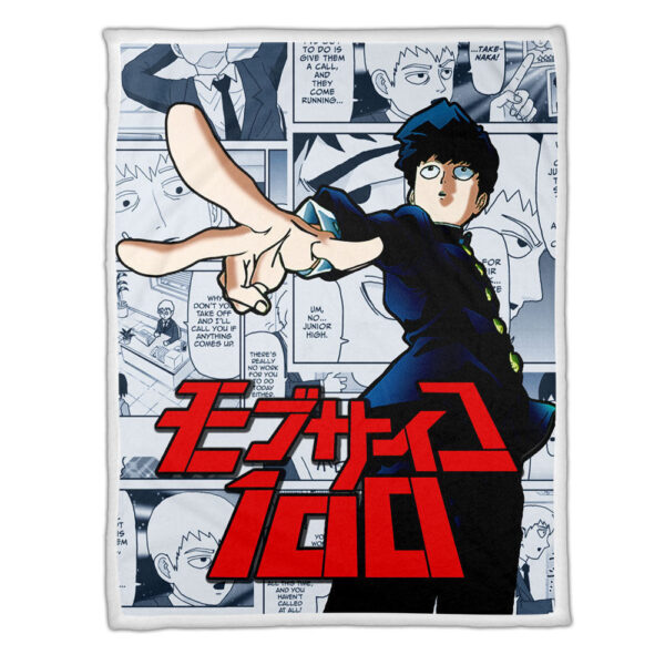Plaid Shigeo Kageyama Mob Psycho 100 Couverture Plaid Polaire Plaid Canapé – Image 3