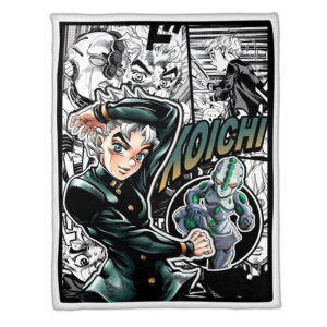 Plaid Koichi Hirose JJBA JoJo's bizarre adventure Couverture Plaid Polaire Plaid Canapé