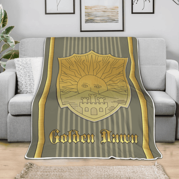 Plaid Golden Dawn Magic Knights Black Clover Couverture Plaid Polaire Plaid Canapé – Image 3