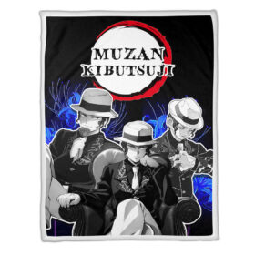 Plaid Kibutsuji Muzan Demon Slayer Couverture Plaid Polaire Plaid Canapé