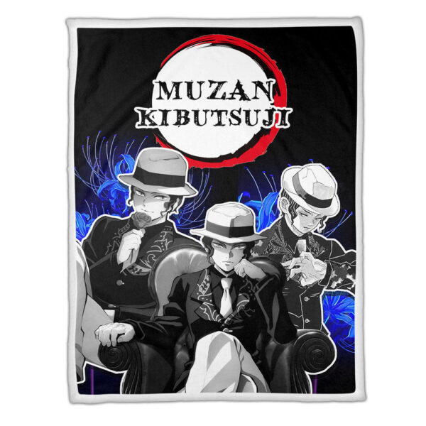 Plaid Kibutsuji Muzan Demon Slayer Couverture Plaid Polaire Plaid Canapé