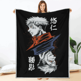 Plaid Sukuna and Yuji Itadori Jujutsu Kaisen Couverture Plaid Polaire Plaid Canapé