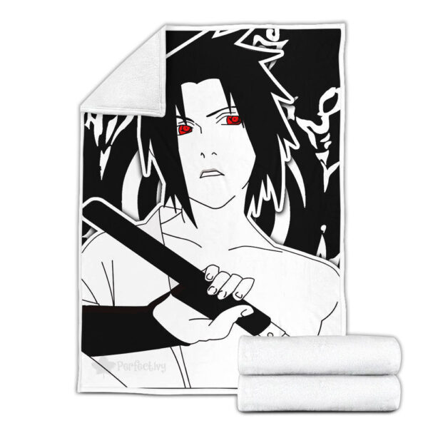 Plaid Uchiha Sasuke Naruto 04 Couverture Plaid Polaire Plaid Canapé – Image 3