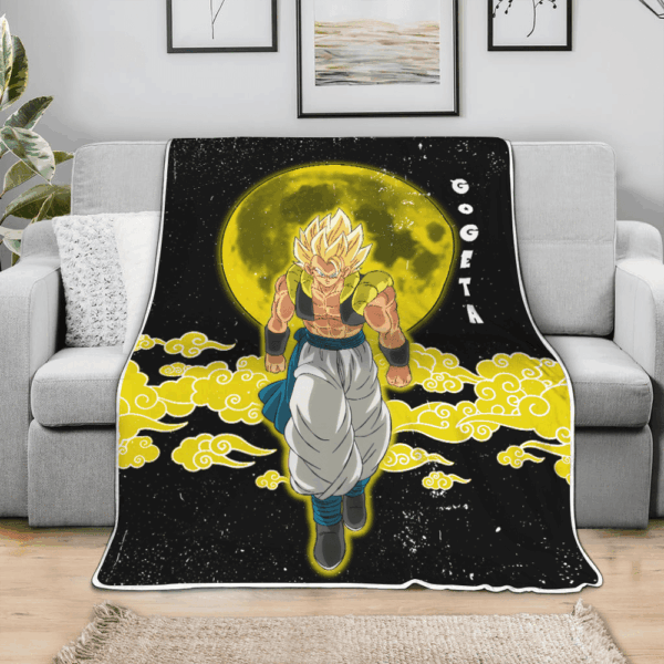 Plaid Gogeta Dragon Ball DBZ 02 Couverture Plaid Polaire Plaid Canapé – Image 3