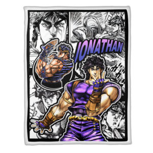 Plaid Jonathan Joestar JJBA JoJo's bizarre adventure Couverture Plaid Polaire Plaid Canapé