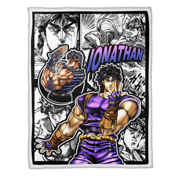 Plaid Jonathan Joestar JJBA JoJo's bizarre adventure Couverture Plaid Polaire Plaid Canapé