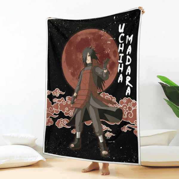 Plaid Uchiha Madara Naruto 01 Couverture Plaid Polaire Plaid Canapé – Image 2