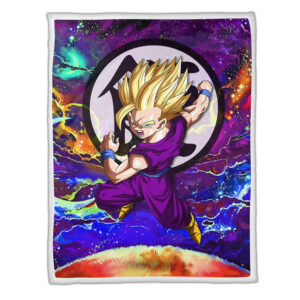 Plaid Gohan Super Saiyan Dragon Ball DBZ Couverture Plaid Polaire Plaid Canapé