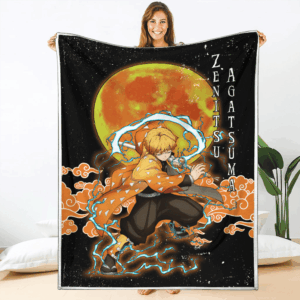 Plaid Zenitsu Agatsuma Demon Slayer Couverture Plaid Polaire Plaid Canapé