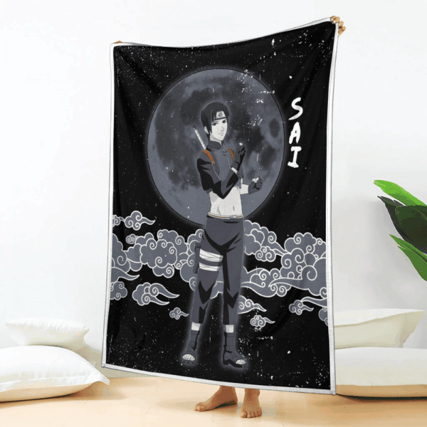 Plaid Sai Yamanaka Naruto Couverture Plaid Polaire Plaid Canapé – Image 2