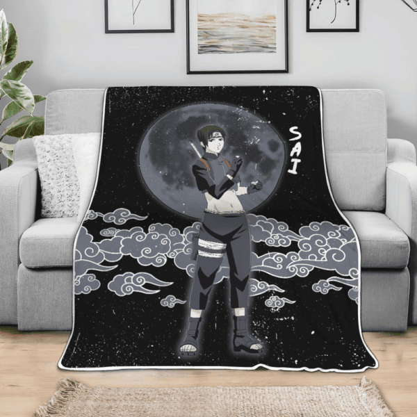 Plaid Sai Yamanaka Naruto Couverture Plaid Polaire Plaid Canapé – Image 3