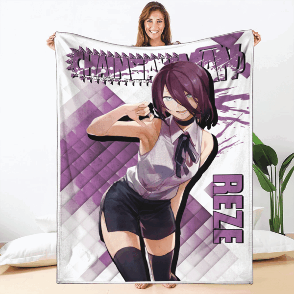 Plaid Reze Chainsaw Man 01 Couverture Plaid Polaire Plaid Canapé