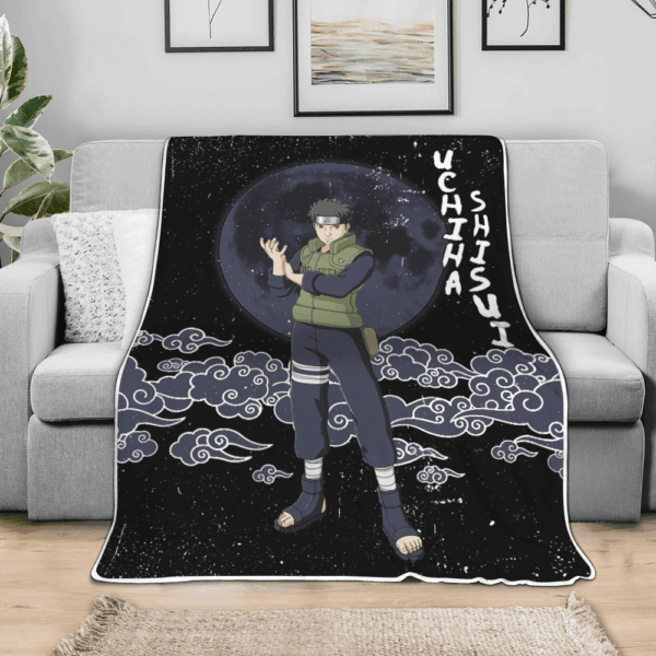 Plaid Uchiha Shisui Naruto 03 Couverture Plaid Polaire Plaid Canapé – Image 3