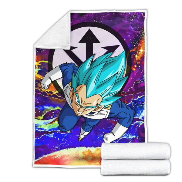 Plaid Vegeta Blue Dragon Ball DBZ 01 Couverture Plaid Polaire Plaid Canapé – Image 2