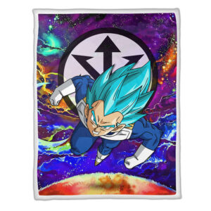 Plaid Vegeta Blue Dragon Ball DBZ 01 Couverture Plaid Polaire Plaid Canapé