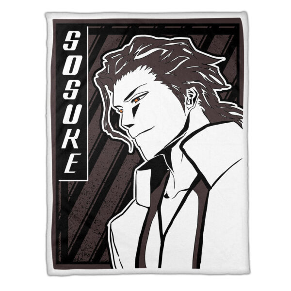 Plaid Sosuke Aizen Bleach Couverture Plaid Polaire Plaid Canapé – Image 3