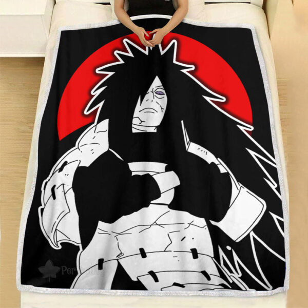 Plaid Uchiha Madara Naruto 02 Couverture Plaid Polaire Plaid Canapé – Image 2