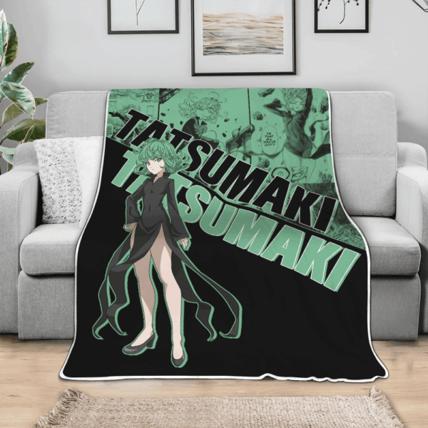 Plaid Tatsumaki One Punch Man Couverture Plaid Polaire Plaid Canapé – Image 3