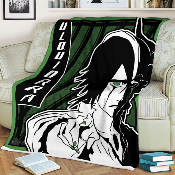 Plaid Ulquiorra Cifer Bleach 02 Couverture Plaid Polaire Plaid Canapé – Image 2