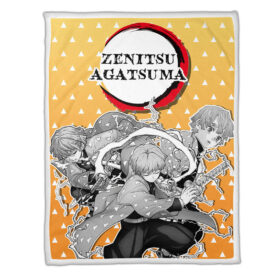 Plaid Zenitsu Demon Slayer Couverture Plaid Polaire Plaid Canapé