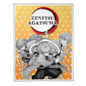 Plaid Zenitsu Demon Slayer Couverture Plaid Polaire Plaid Canapé