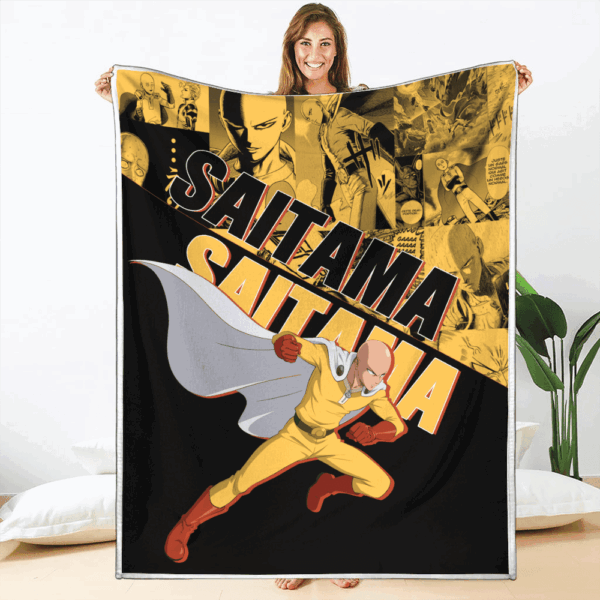 Plaid Saitama One Punch Man 03 Couverture Plaid Polaire Plaid Canapé