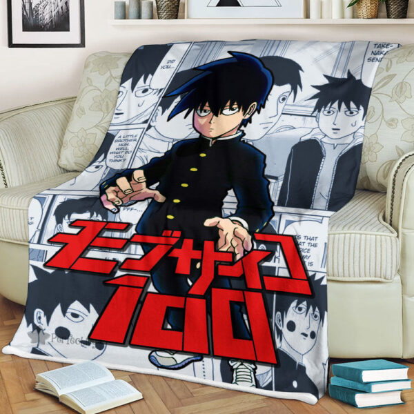 Plaid Ritsu Kageyama Mob Psycho 100 Couverture Plaid Polaire Plaid Canapé – Image 2