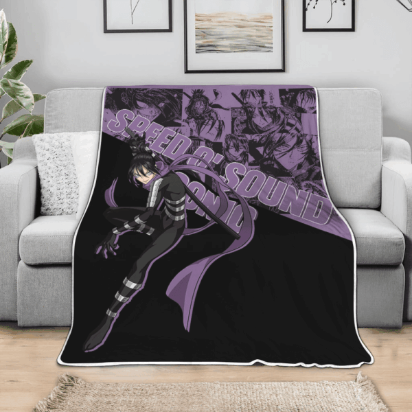 Plaid Speed-o'-Sound Sonic One Punch Man Couverture Plaid Polaire Plaid Canapé – Image 3