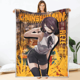 Plaid Reze Chainsaw Man 02 Couverture Plaid Polaire Plaid Canapé