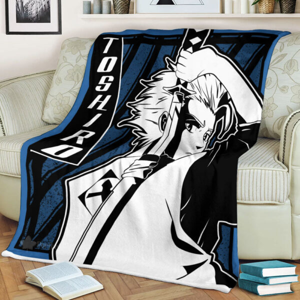Plaid Toshiro Hitsugaya Bleach Couverture Plaid Polaire Plaid Canapé – Image 2