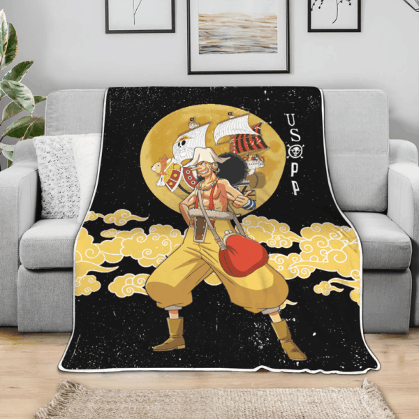 Plaid Usopp One Piece 01 Couverture Plaid Polaire Plaid Canapé – Image 3